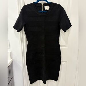 Kate Spade Black Textured Mini Dress